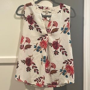 White Loft floral tank top